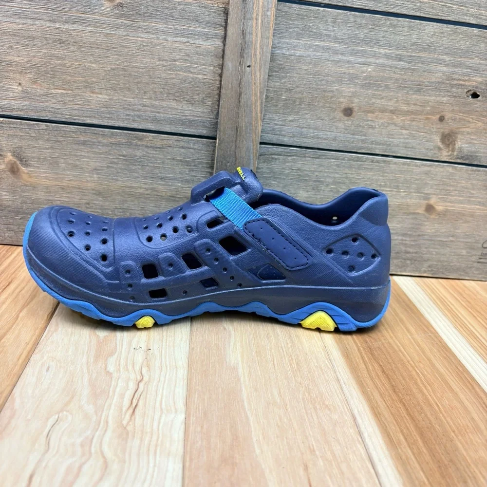 Merrell Kids Unisex Hydro Canyon Sneaker Sandal Blue & Yellow Sz 3